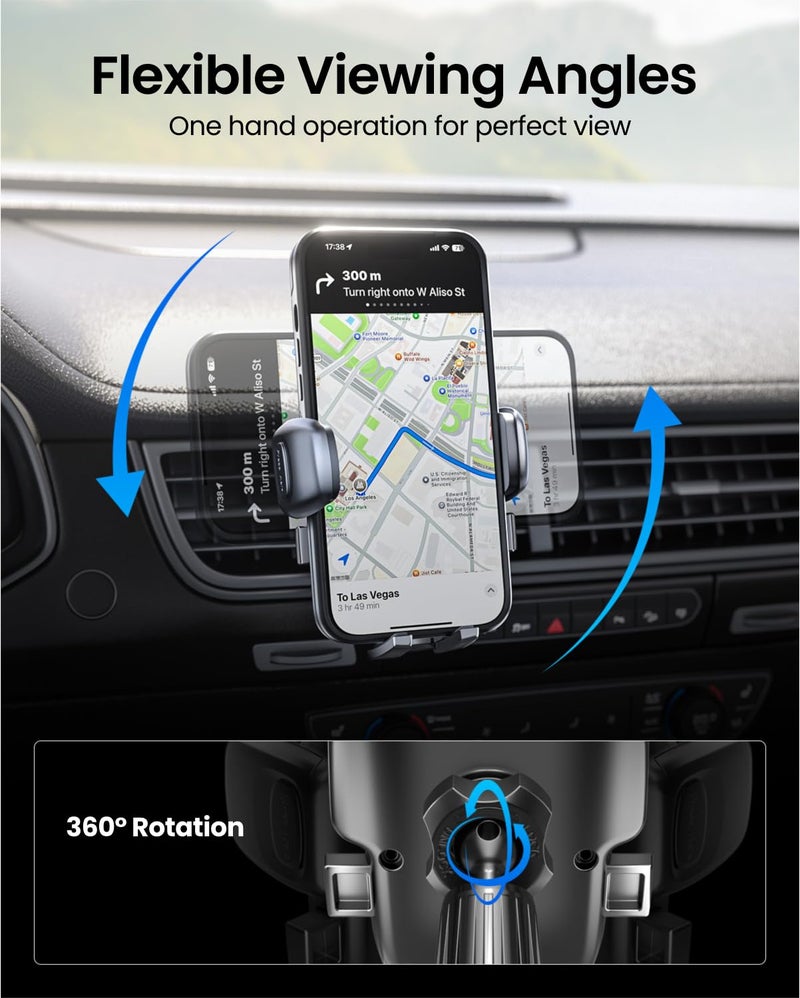 REEVAA Military Grade Car Vent Phone Mount [Metal Hook, Ultra Stable], Universal Cell Phone Air Vent Holder, Car Accessories Compatible with iPhone 17 Air Pro Max 16 15 Samsung Ultra S24 S25 - Image 5