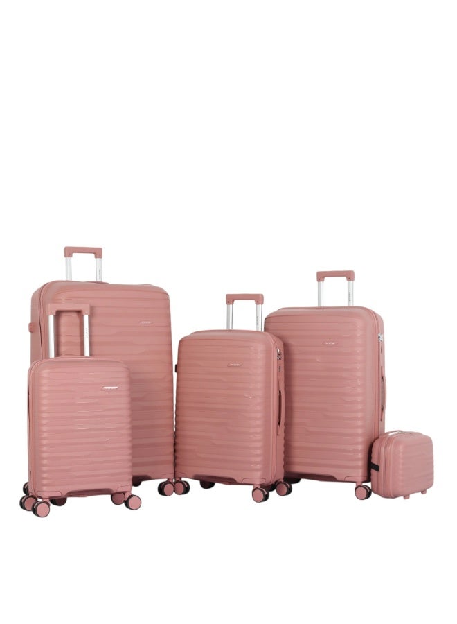 أفياتور طقم حقائب سفر فاخر ومتكامل – 5 قطع من AVIATOR مصنوع من البولي بروبلين المقاوم للكسر متانة عالية – تصميم عصري – أداء مثالي في كل رحلة - Image 1