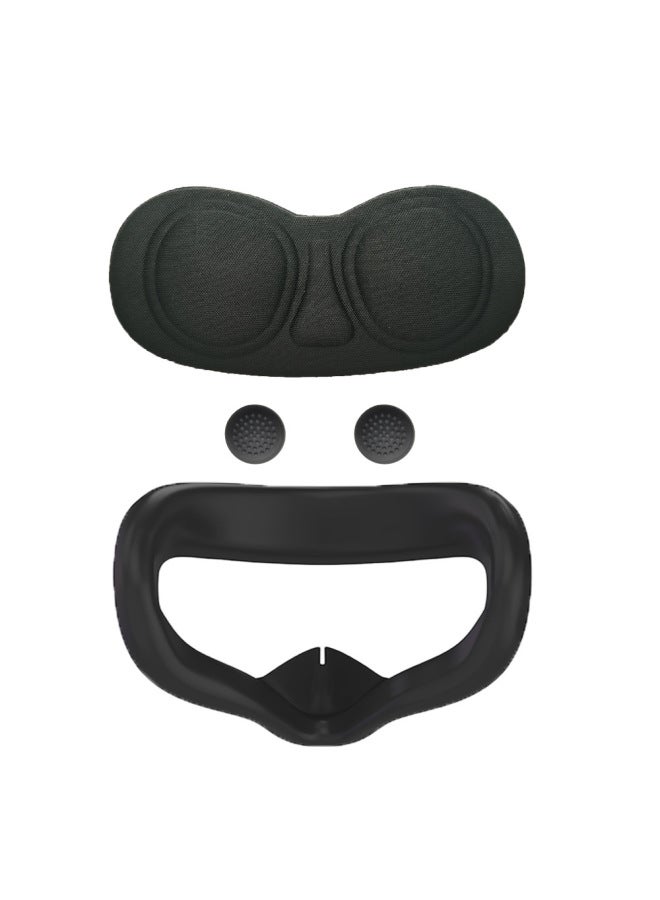 مناسب لـ Meta Quest2 VR Meta Quest3 S قطعة غطاء غبار عدسة الواقع الافتراضي مقاومة للخدش وغطاء قطني قابل للتهوية