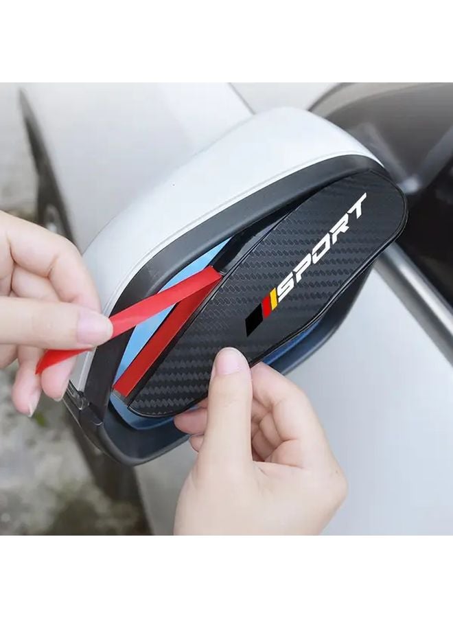 SPORT R 2 Piece Set Car Rearview Mirror Rain Guards For Audi BMW Mercedes Benz Volkswagen - Image 3