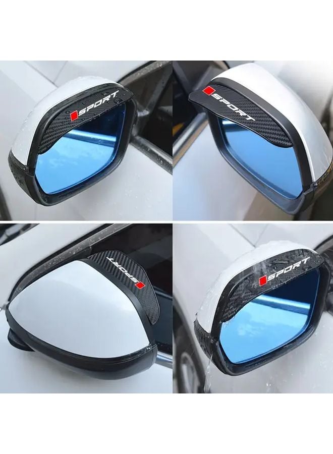 SPORT R 2 Piece Set Car Rearview Mirror Rain Guards For Audi BMW Mercedes Benz Volkswagen - Image 4