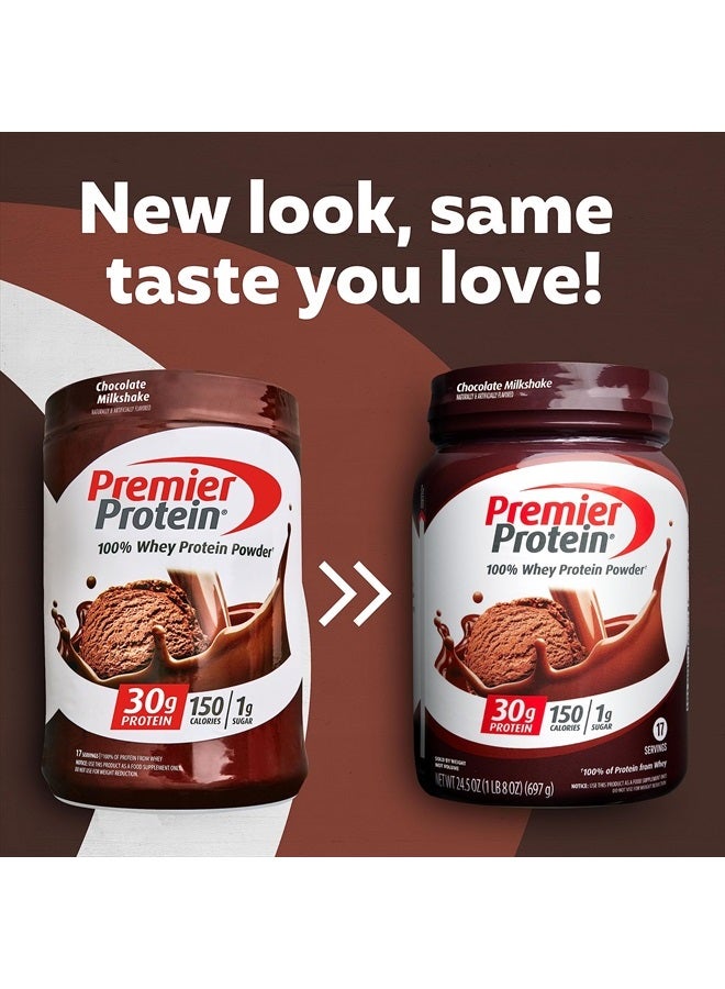 Premier Protein Powder, Chocolate Milkshake, 30g Protein, 1g Sugar, 100% Whey Protein, Keto Friendly, No Soy Ingredients, Gluten Free, 17 Servings, 23.9 Ounce (Pack of 1) - Image 2