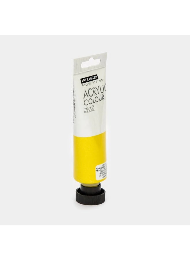 ART RANGERS Acrylic Colour – Pearlescent Yellow 75ml | High-Quality Metallic Paint for Art & Craft - IFP123 - Image 2
