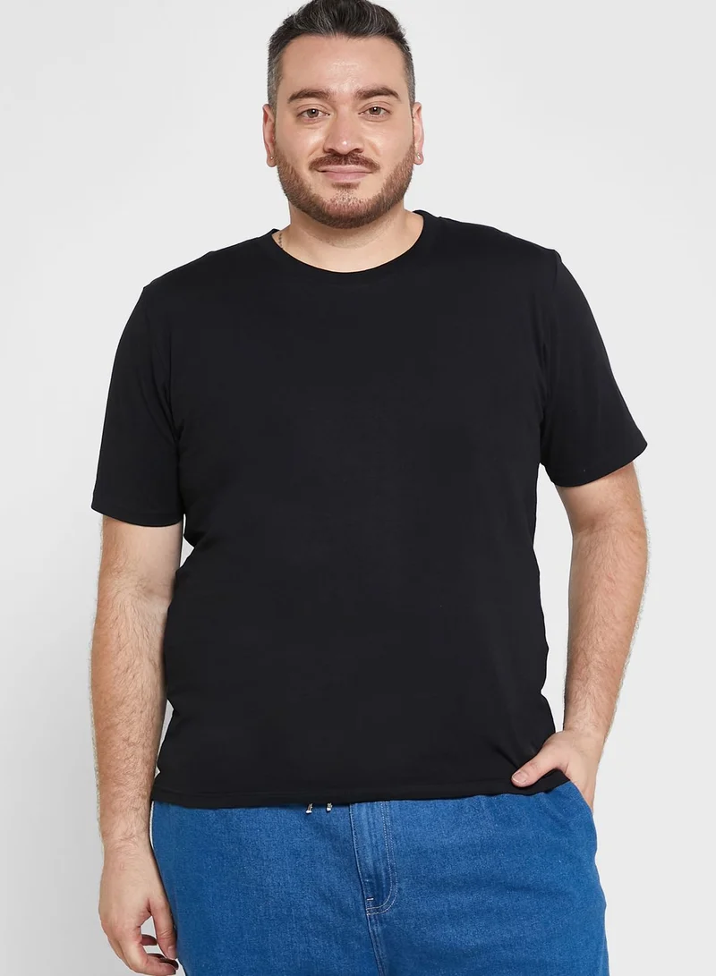 Seventy Five Plus Size Crew Neck T Shirt
