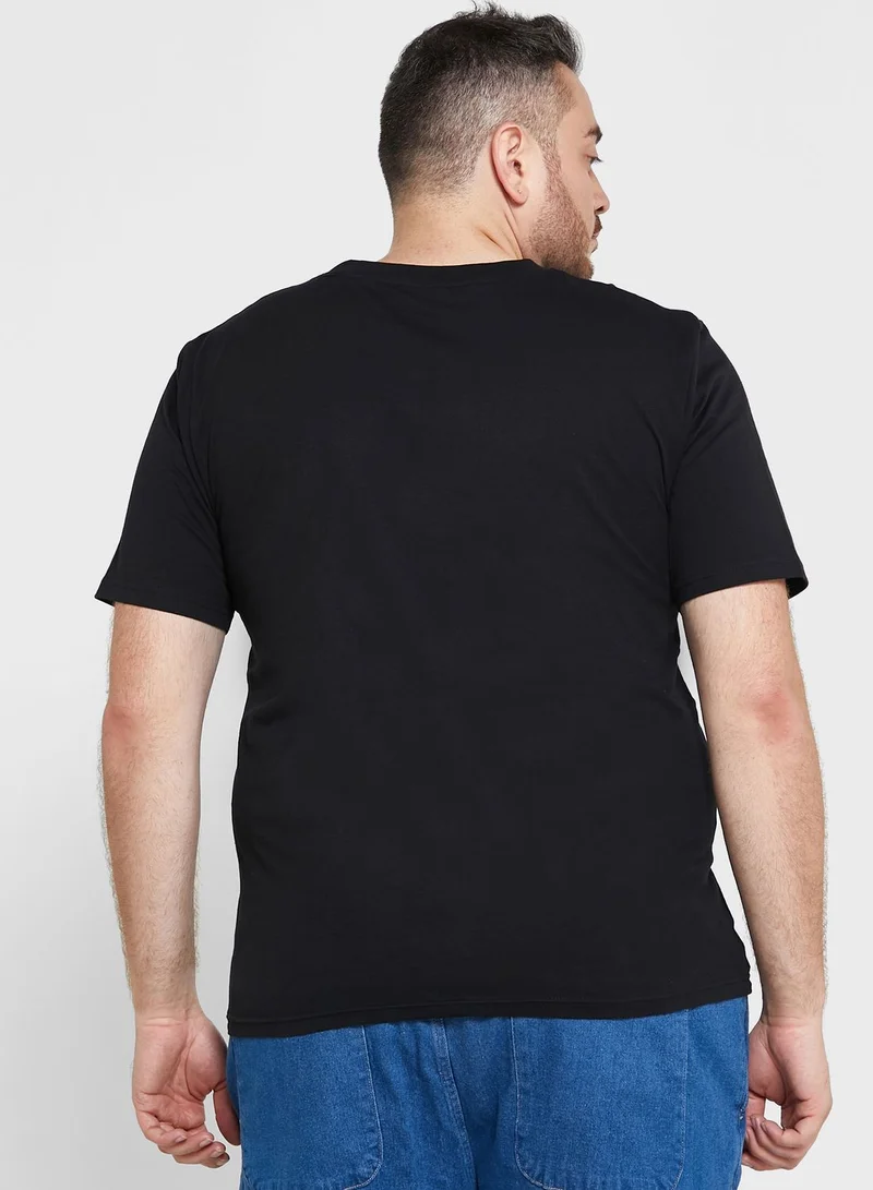 Seventy Five Plus Size Crew Neck T Shirt