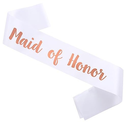 MUMUNN Maid of Honor Sash, Bachelorette Sashes Engagement Gifts for Bridesmaid, Team Bride Sash for Bridal Shower & Wedding Party - Image 1