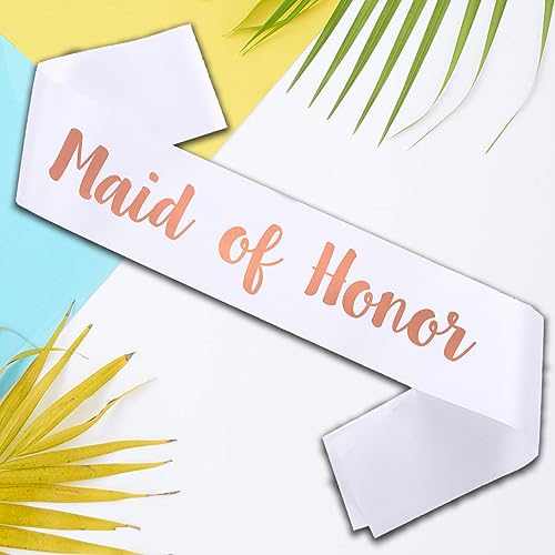 MUMUNN Maid of Honor Sash, Bachelorette Sashes Engagement Gifts for Bridesmaid, Team Bride Sash for Bridal Shower & Wedding Party - Image 3