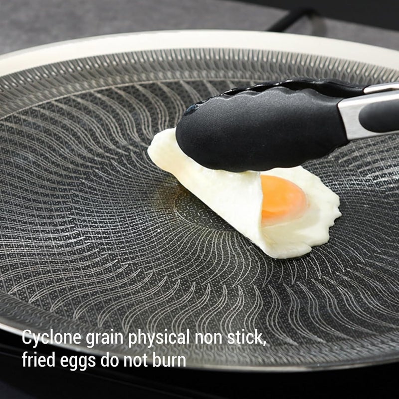 Stainless Steel Grill Pan,38cm Flat Griddle Pans for Indoor Outdoor Skillet, Nonstick Crepe Pan - Honeycomb Coating, Tri-Ply Bonded, Induction Compatiable & Oven Safe - Image 3