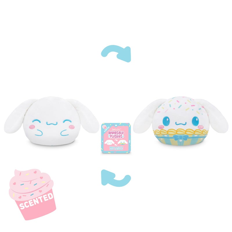 Teeturtle Hello Kitty and Friends Cinnamoroll Reversible 4" Cupcake Scented Plushie - Cute Kawaii Soft Sanrio Stuffed Animal - Smells Like Cake! - Image 3