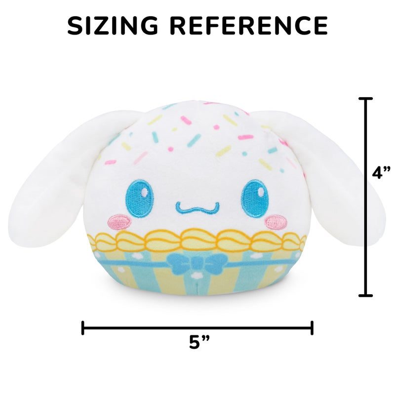 Teeturtle Hello Kitty and Friends Cinnamoroll Reversible 4" Cupcake Scented Plushie - Cute Kawaii Soft Sanrio Stuffed Animal - Smells Like Cake! - Image 4