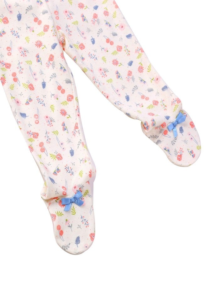 Asher and Olivia Newborn Girl Clothes Nb Footed Pants Long Sleeve Kimono Shirt Baby Layette Set 0m Heather Pink - Image 3