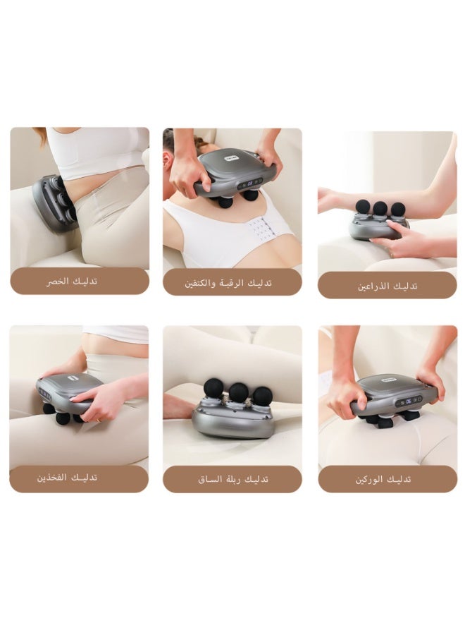 6/12-Head Massage Gun, 9 Speeds Percussion Deep Tissues ,Muscle Massager Gun, Fascia High Frequency Back Waist Massage Machine  Body Shoulder Professional，For Back Neck Pain Relief. - Image 2