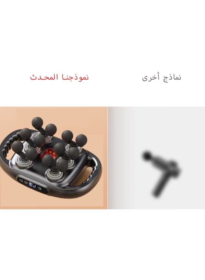 6/12-Head Massage Gun, 9 Speeds Percussion Deep Tissues ,Muscle Massager Gun, Fascia High Frequency Back Waist Massage Machine  Body Shoulder Professional，For Back Neck Pain Relief. - Image 3