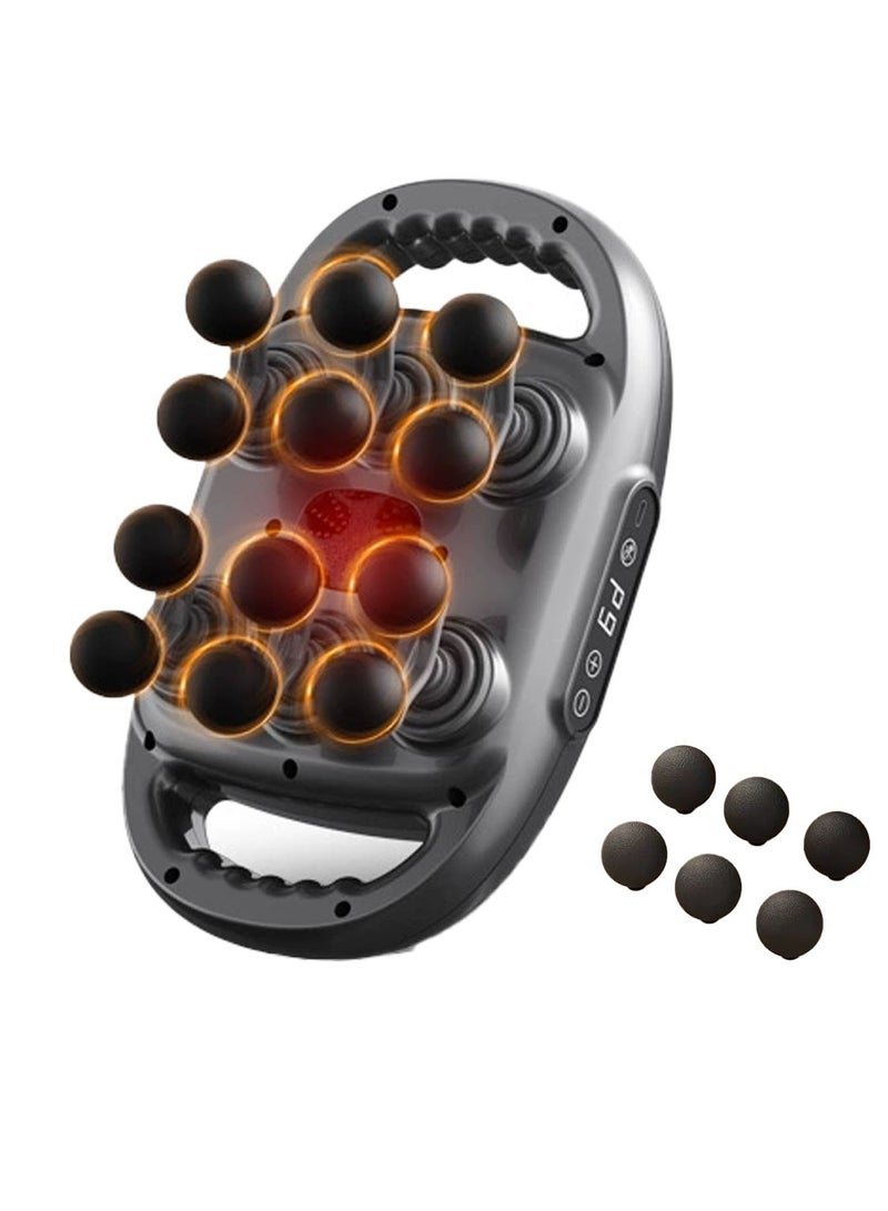 6/12-Head Massage Gun, 9 Speeds Percussion Deep Tissues ,Muscle Massager Gun, Fascia High Frequency Back Waist Massage Machine  Body Shoulder Professional，For Back Neck Pain Relief. - Image 1