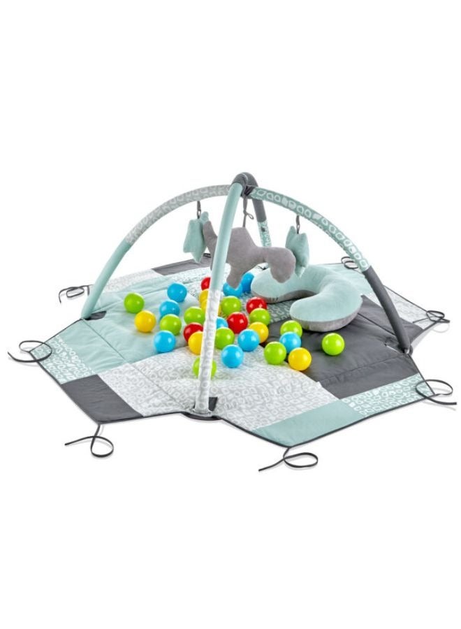 BabyJem 3 In 1 Playmat With Colorful Toys And Balls - Soft And Breathable, Improves Fine Motor Skills, Portable And Easy To Wash - 0-6 Months  - Image 4