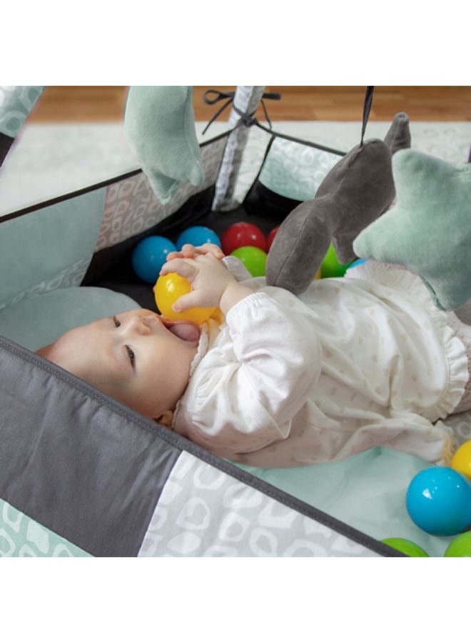 BabyJem 3 In 1 Playmat With Colorful Toys And Balls - Soft And Breathable, Improves Fine Motor Skills, Portable And Easy To Wash - 0-6 Months  - Image 3