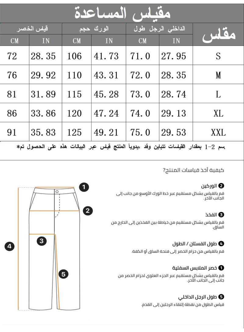 بنطلون رجالي أسود كارغو، متعدد الجيوب، بقصة فضفاضة وأرجل مستقيمة، بنطلون كاجوال - Image 4