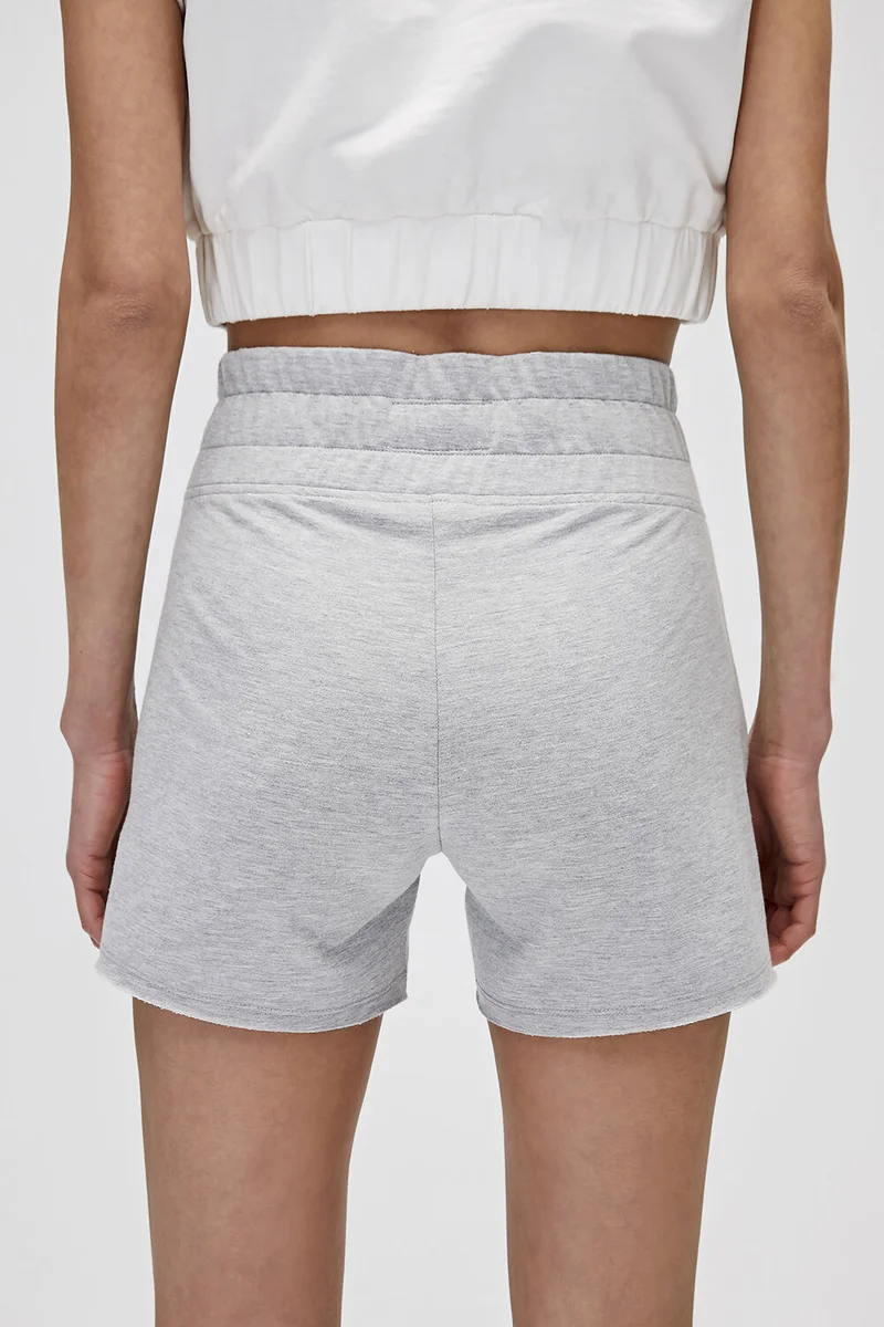 باد بير Women's Gray Melange Shorts Serena Sweatshort