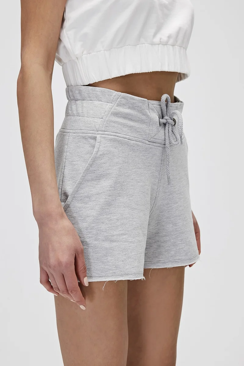 باد بير Women's Gray Melange Shorts Serena Sweatshort