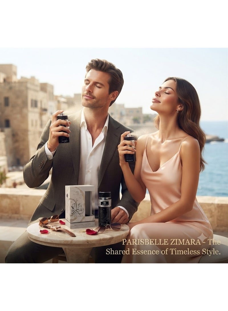 Parisbelle Zimara Oasis Collection Extrait de Parfum Unisex 100ml | Long Lasting Floral Leather Rose Musk Vanilla Luxury Fragrance | Elegant Bold Signature Scent for Men & Women | Premium Eau de Parfum - Image 2