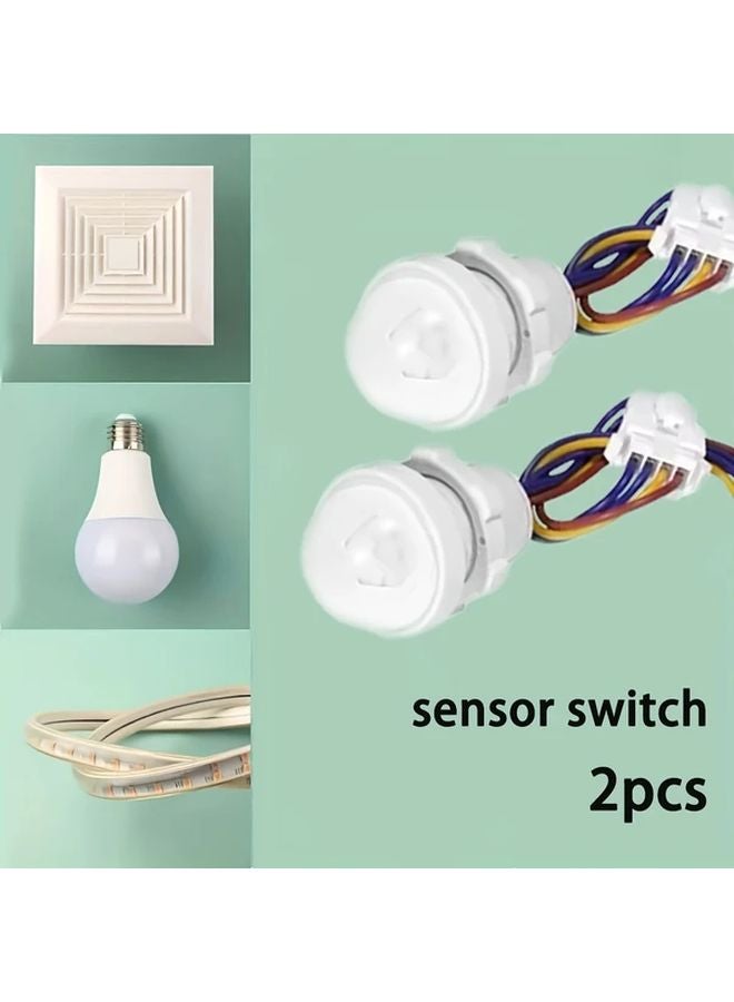 2pcs PIR Motion Sensor Switch Human Body Induction Detector For Ceiling Fan Light - Image 2