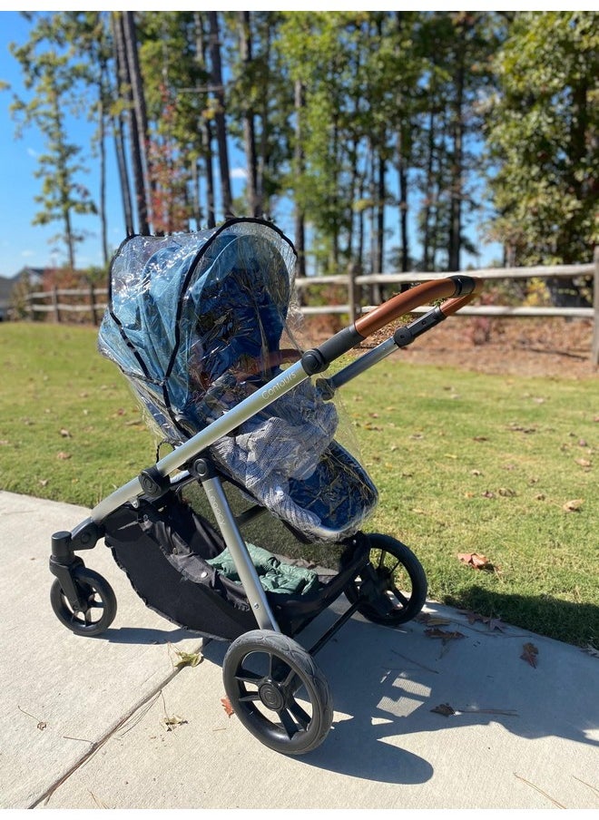Contours Contours Baby Clear Stroller Rain Cover, Travel Waterproof Weather Shield, Windproof, Protects from Dust and Snow, Baby Stroller Accessory  - Image 2