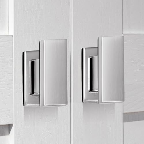 VEHCIL 20 Pack Square Cabinet Knobs Brushed Nickel, Single Hole Silver Kitchen Cabinet Handles Hardware for Cupboard Closet Bathroom Dresser Drawer Knobs, Solid Zinc Alloy - Image 1