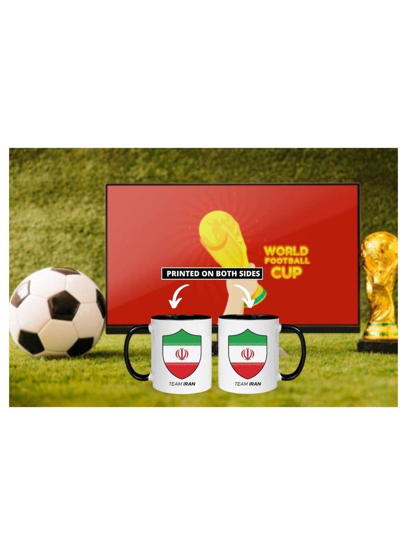 MEC Team Iran Design Printed On Both Sides Printed Coffee Mug 11Oz Black Handle - Image 3