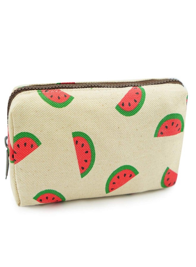 LParkin Watermelon Large Capacity Cute Canvas Pencil Case for Pen Bag Pouch Stationary Case Gadget Makeup Cosmetic Bag Box … - Image 1