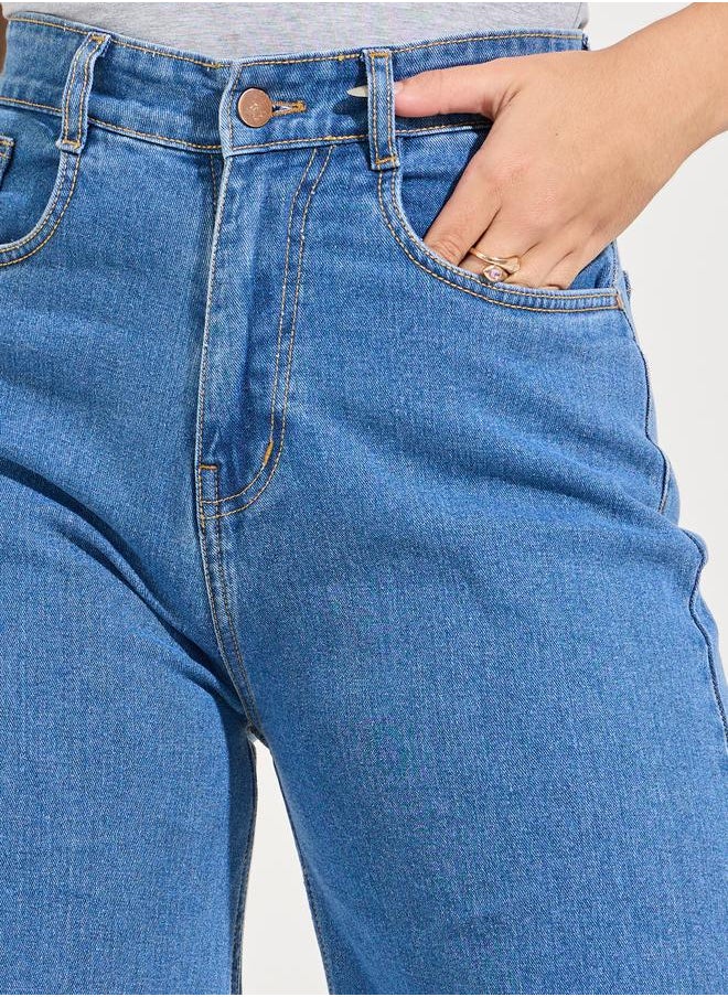 Styli Basic High Rise Full Length Wide Leg Jeans  - Image 3