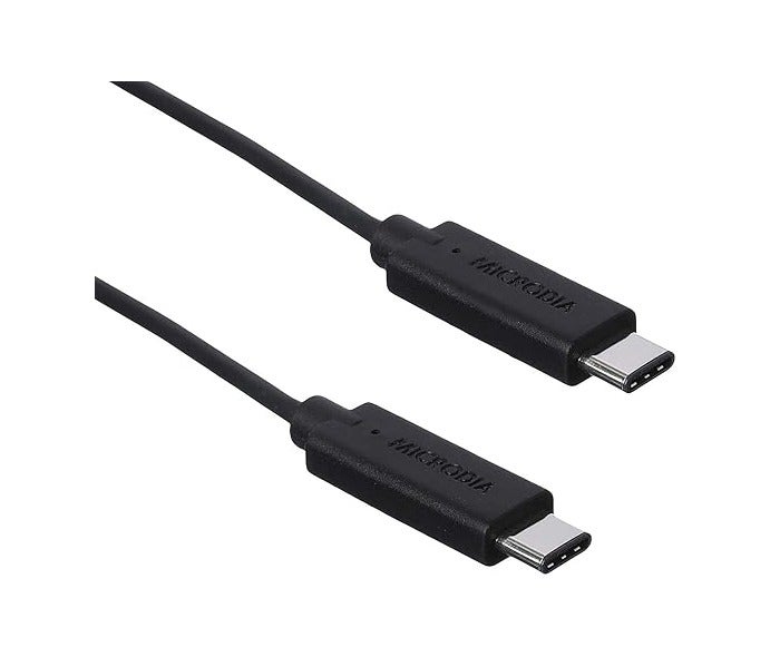 كابل ميكروديا 1899 USB 2.0 من النوع C إلى USB B Microdia، طوله متر واحد - أسود