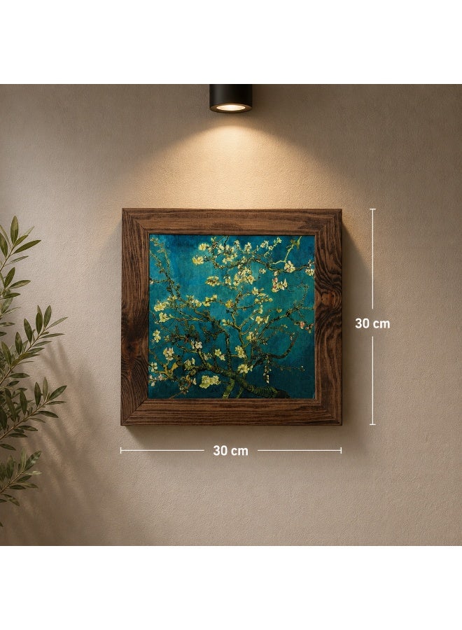 Luxury Stone Wall Art – Blooming Tree | 30×30 cm - Image 2