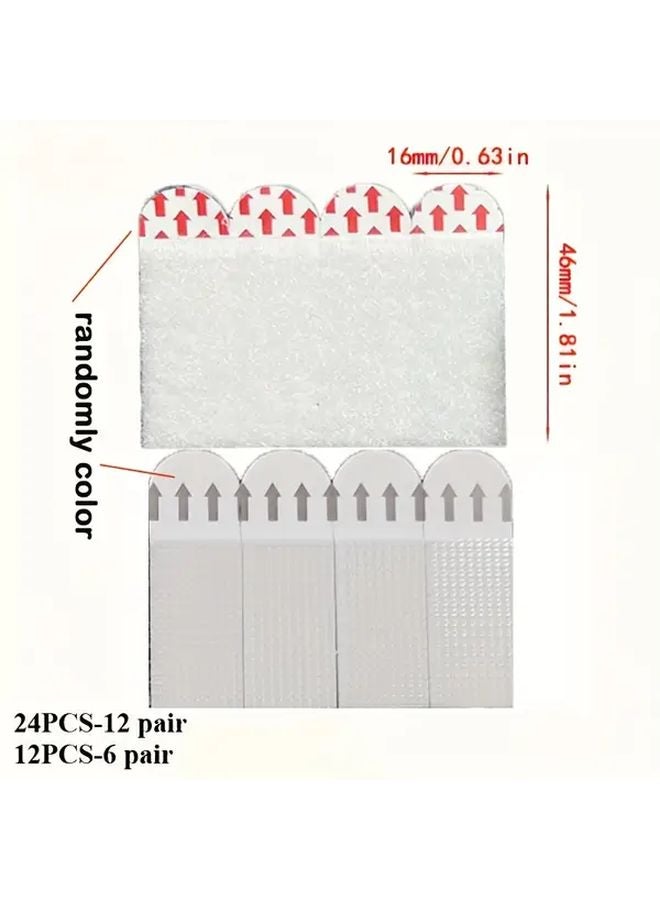 24 Pieces No Drill Picture Hanging Strips Double Sided Removable Wall Hooks Heavy Duty - Image 4