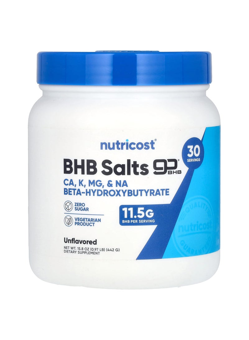 Nutricost BHB Salts, goBHB®, Unflavored, 0.97 lb (442 g)