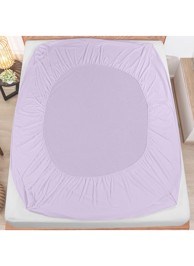 Utopia Bedding Utopia Bedding Waterproof Mattress Protector Full Size  Premium Terry Mattress Cover 200 GSM  Breathable  Fitted Style with Stretchable Pockets (Lavender)  - Image 3