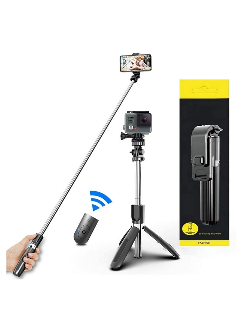 Raxoom Selfie Stick For Phone Size 4.5-6.2Inch, Extendable Selfie Stick Tripod with Bluetooth Wireless Remote Phone Holder for iPhone 12 /iPhone 11/pro, Samsung Galaxy S10/S9 Plus/S8/Note8 - Image 1