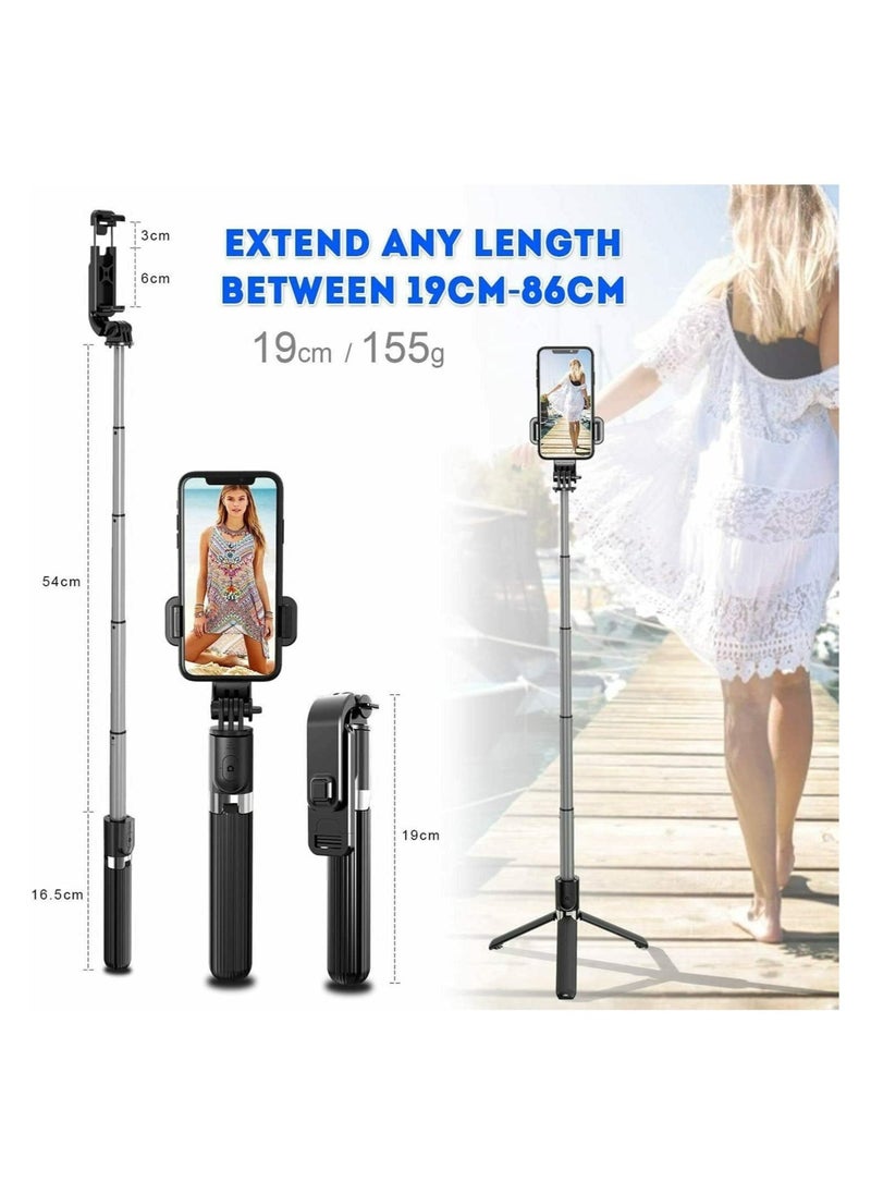 Raxoom Selfie Stick For Phone Size 4.5-6.2Inch, Extendable Selfie Stick Tripod with Bluetooth Wireless Remote Phone Holder for iPhone 12 /iPhone 11/pro, Samsung Galaxy S10/S9 Plus/S8/Note8 - Image 3
