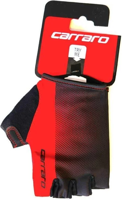كارارو x Large Short Finger Gloves Black Red CR-23042