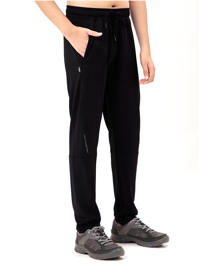 Technosport Solid Drawstring Waist Relaxed Fit Track Pants  - Image 3