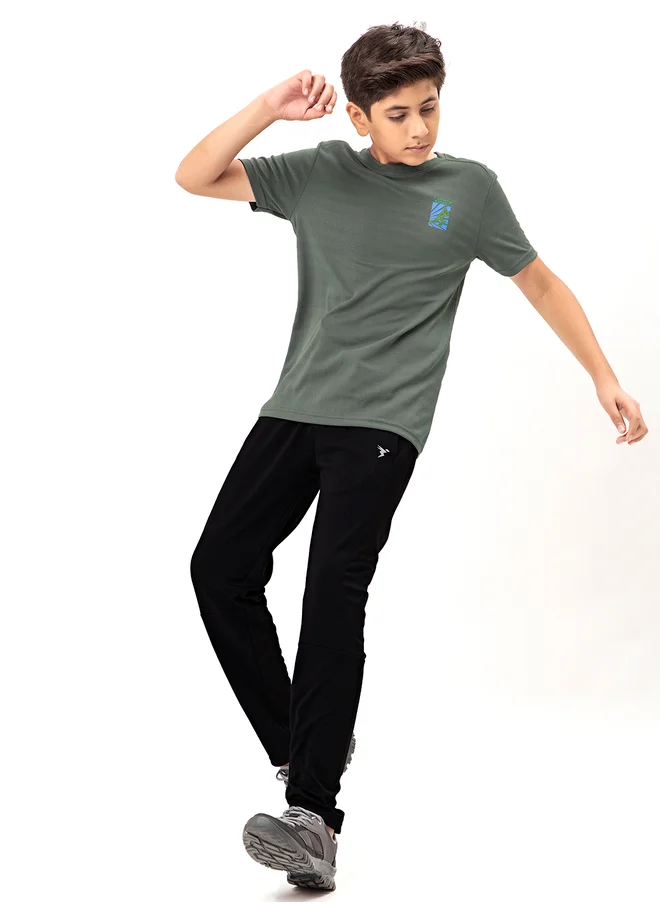 Technosport Solid Drawstring Waist Relaxed Fit Track Pants