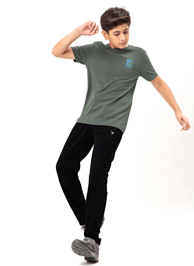Technosport Solid Drawstring Waist Relaxed Fit Track Pants  - Image 1