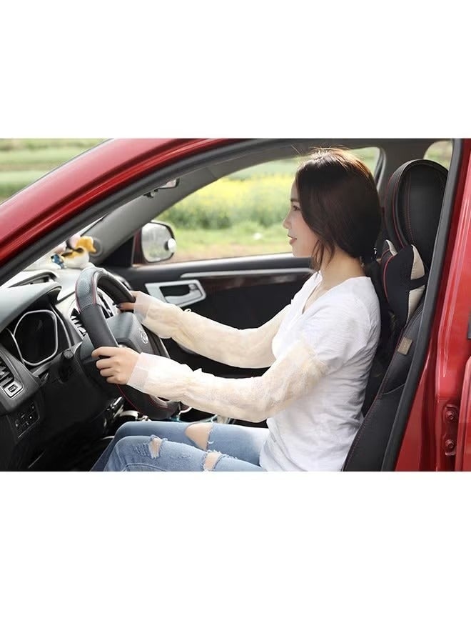 UV Protection Lace Sleeves Women's Floral Lace Sleeve Long Sun Protection Gloves Fingerless Driving Gloves - Image 2