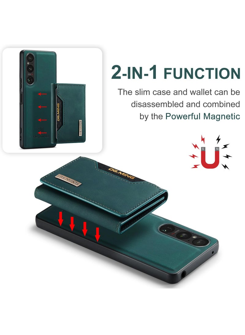 Dg Ming 2-in-1 Detachable Wallet Case Compatible with Sony Xperia 1 V with Pocket Card Holder Slim Filt Magnetic Protective Back Cover 6.5-inch  - Image 2