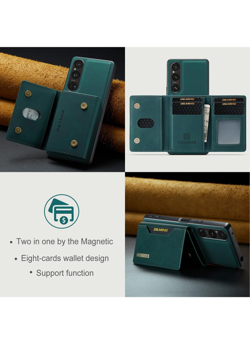 2-in-1 Detachable Wallet Case Compatible with Sony Xperia 1 V with Pocket Card Holder Slim Filt Magnetic Protective Back Cover 6.5-inch
