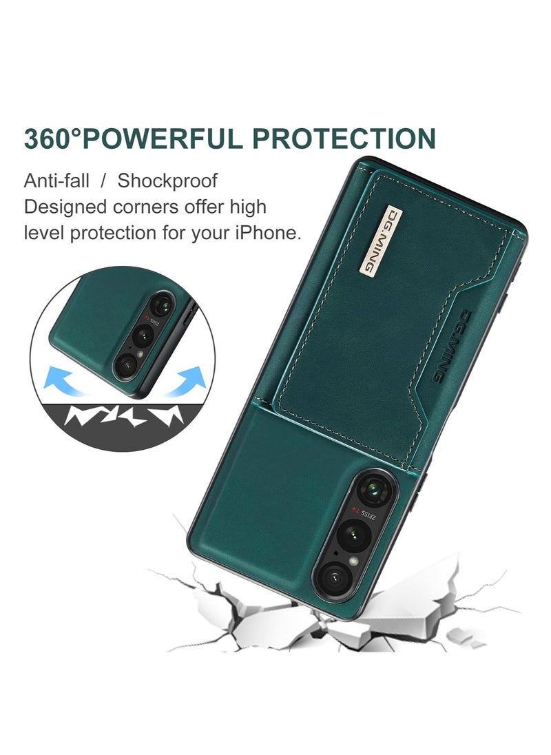Dg Ming 2-in-1 Detachable Wallet Case Compatible with Sony Xperia 1 V with Pocket Card Holder Slim Filt Magnetic Protective Back Cover 6.5-inch  - Image 5