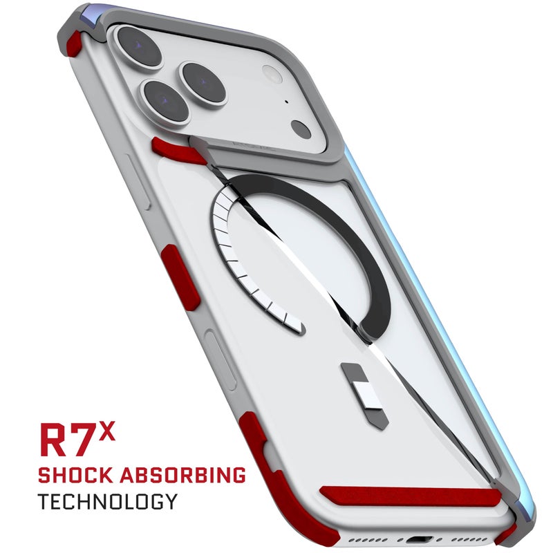 Ghostek Atomic Slim iPhone 17 Pro Max Case, Compatible with Apple MagSafe Accessories, Aluminum Metal Bumper, Shockproof Drop Protection (6.9 Inch, Prismatic) - Image 5