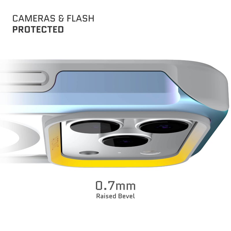 Ghostek Atomic Slim iPhone 17 Pro Max Case, Compatible with Apple MagSafe Accessories, Aluminum Metal Bumper, Shockproof Drop Protection (6.9 Inch, Prismatic) - Image 3
