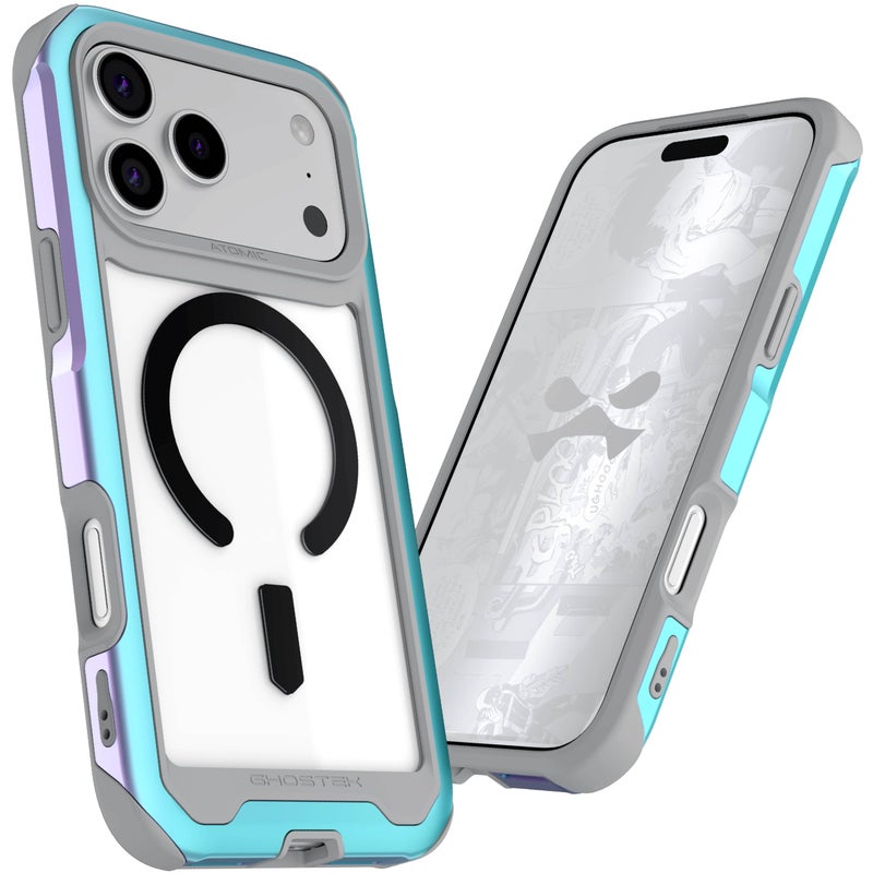 Ghostek Atomic Slim iPhone 17 Pro Max Case, Compatible with Apple MagSafe Accessories, Aluminum Metal Bumper, Shockproof Drop Protection (6.9 Inch, Prismatic) - Image 2