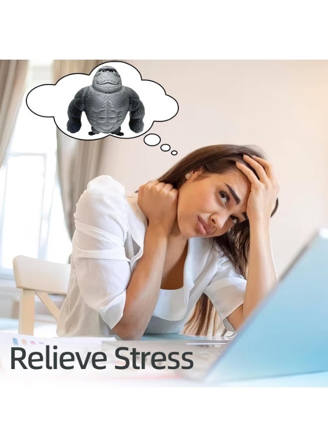 Squishy Monkey Toy – Jumbo Stretchy Gorilla Stress Relief Fidget Toy – Soft, Slow-Rising, Kawaii Animal-Inspired Novelty Gift for Kids & Adults – Anti-Anxiety Sensory Play Accessory - Image 3