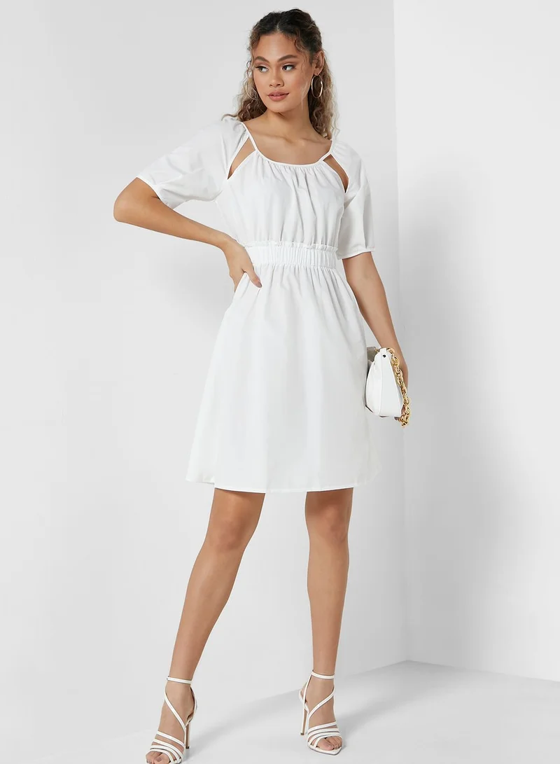 Ginger Off Shoulder Printed Dress